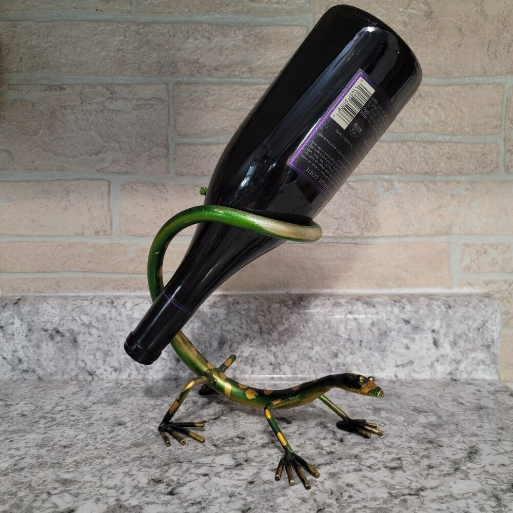 Vintage Lizard Wine Bottle Stand - Picture 2 of 5
